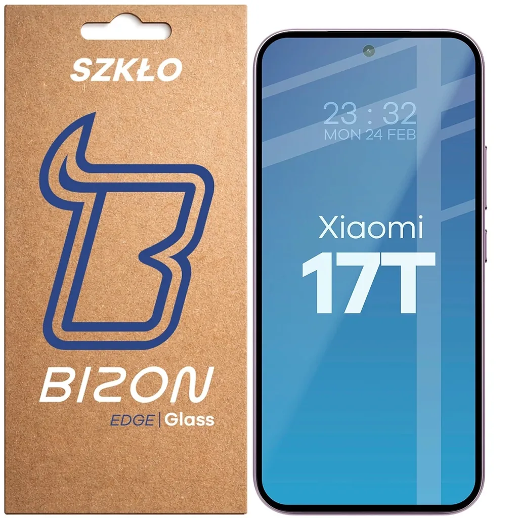 Ochranné sklo Bizon Glass Edge Xiaomi 17T, black frame