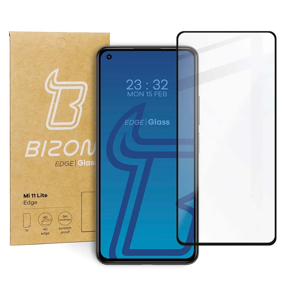 Ochranné sklo Bizon Glass Edge Xiaomi Mi 11 Lite / 5G / 5G NE black