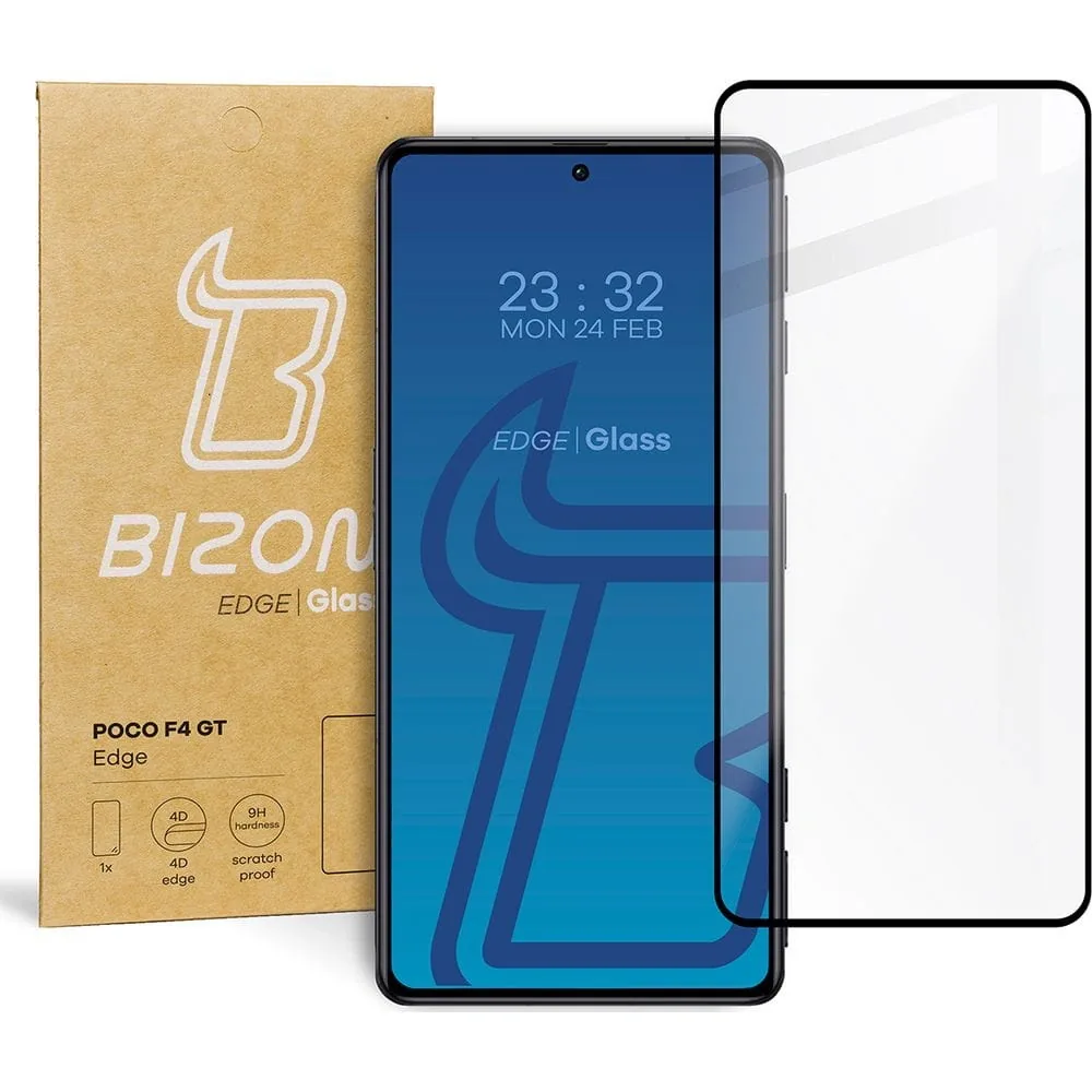 Ochranné sklo Bizon Glass Edge Xiaomi Poco F4 GT black