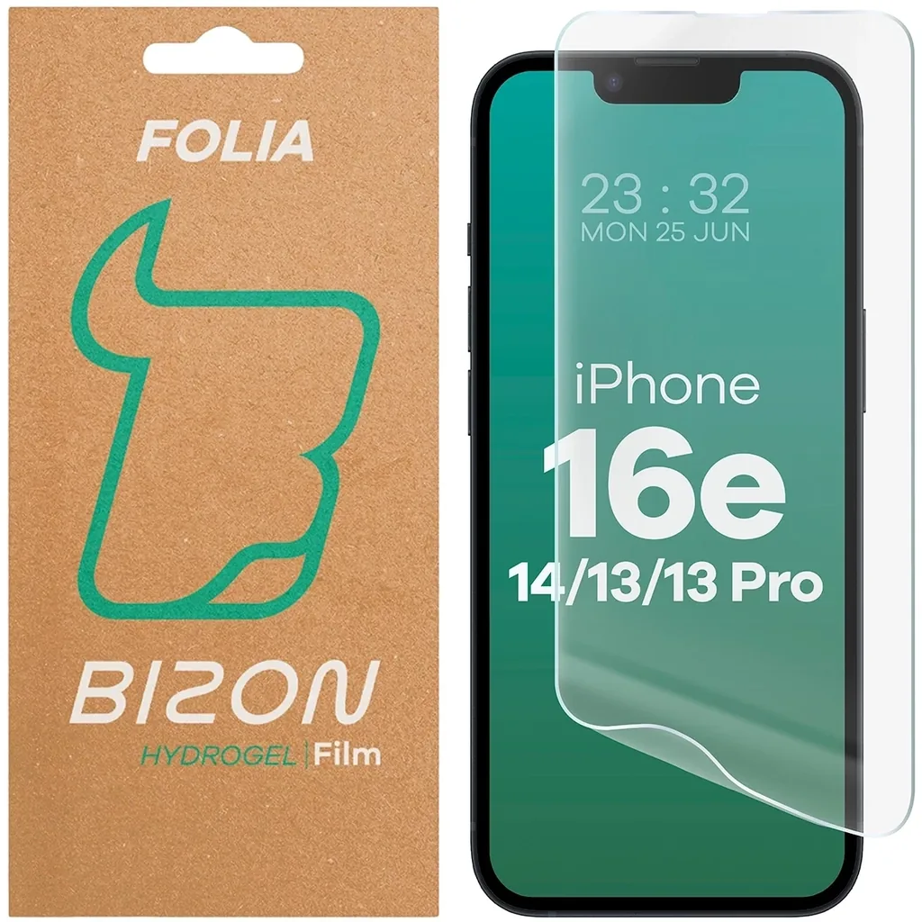 Ochranné sklo Bizon Glass Hydrogel Front Apple iPhone 17e / 16e / 14 / 13 Pro / 13