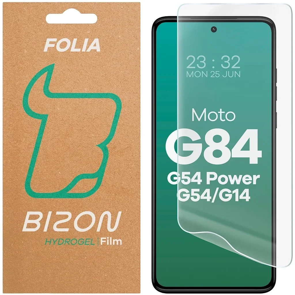 Ochranné sklo Bizon Glass Hydrogel Front Motorola Moto G14 4G / G54 5G / G54 Power 5G / G84 5G
