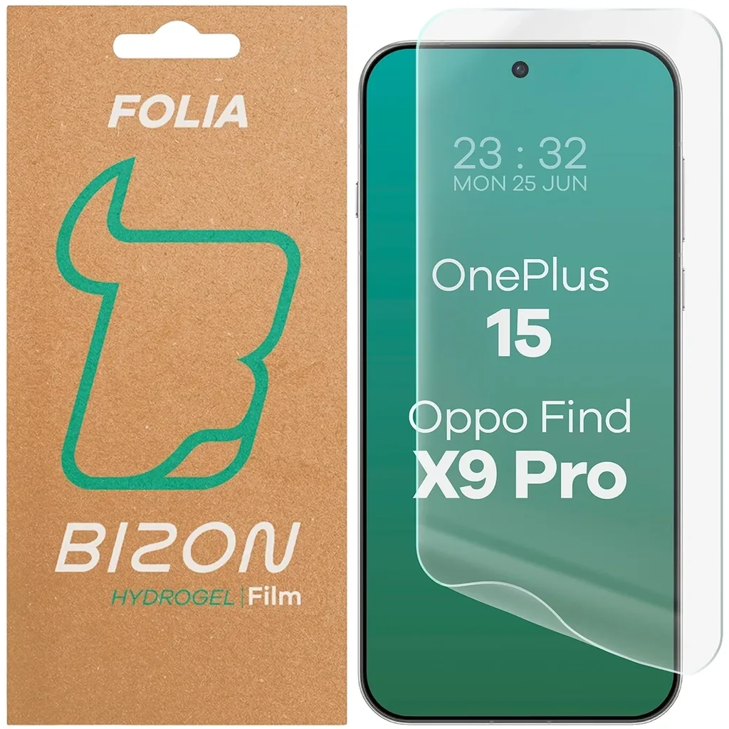 Ochranné sklo Bizon Glass Hydrogel Front Oppo Find X9 Pro / OnePlus 15
