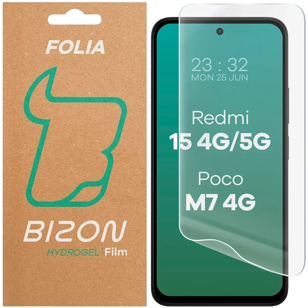 Ochranné sklo Bizon Glass Hydrogel Front Xiaomi Redmi 15 4G / 5G / POCO M7 4G