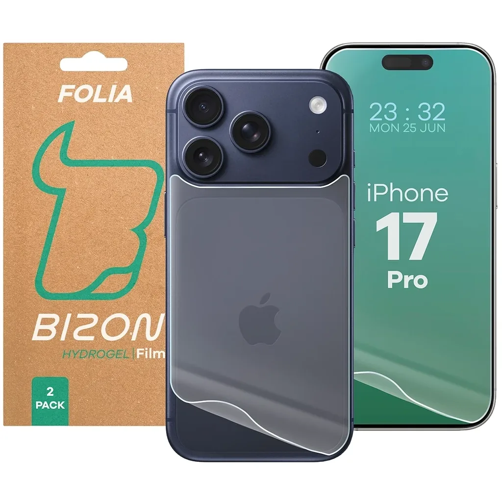 Ochranné sklo Bizon Glass Hydrogel Pack Apple iPhone 17 Pro