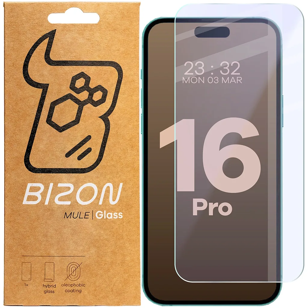 Ochranné sklo Bizon Glass Mule Flexible hybrid glass Apple iPhone 16 Pro