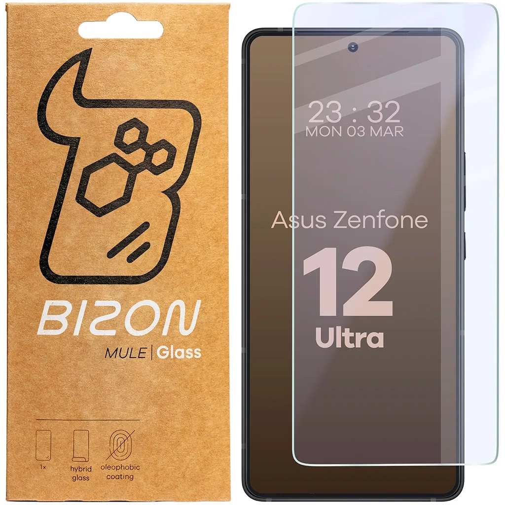 Ochranné sklo Bizon Glass Mule Flexible hybrid glass Asus Zenfone 12 Ultra