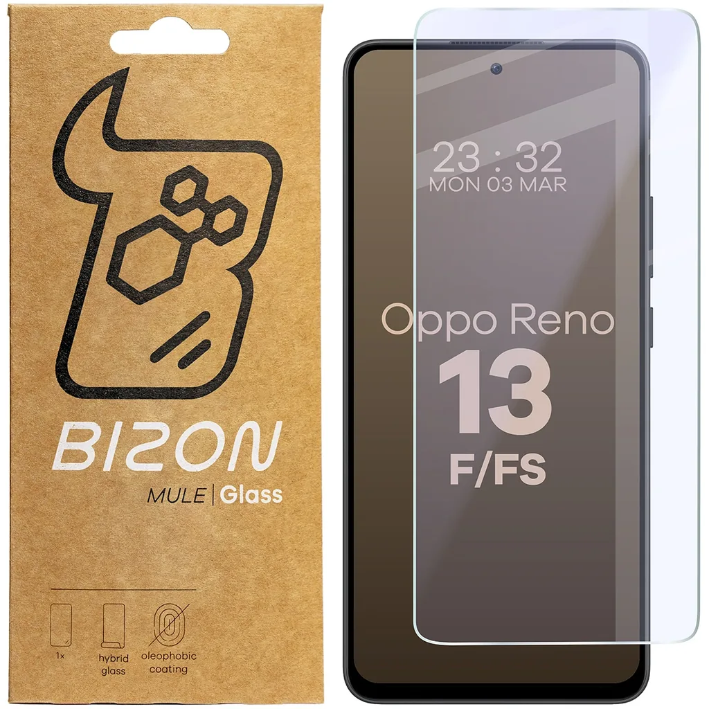 Ochranné sklo Bizon Glass Mule Flexible hybrid glass Hybrid Glass Oppo Reno13 F/FS