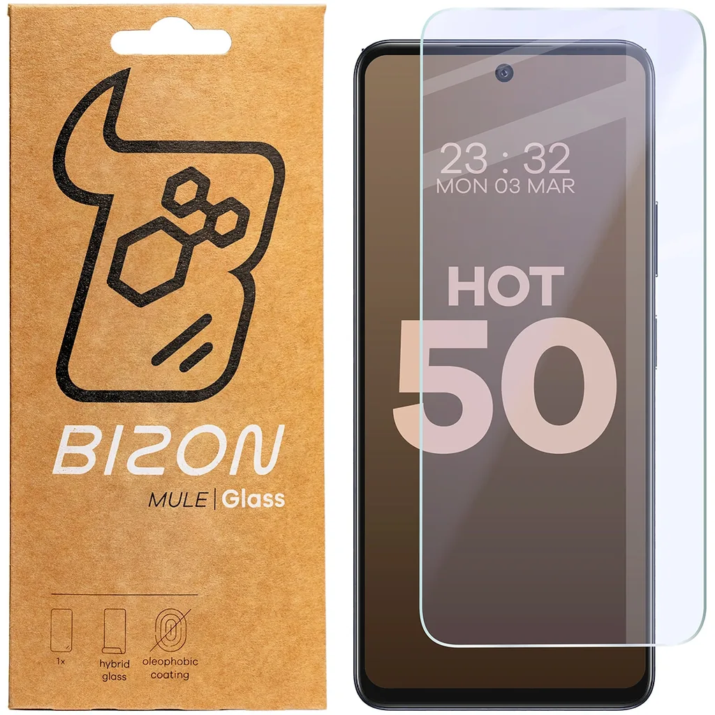 Ochranné sklo Bizon Glass Mule Flexible hybrid glass Infinix Hot 50 5G