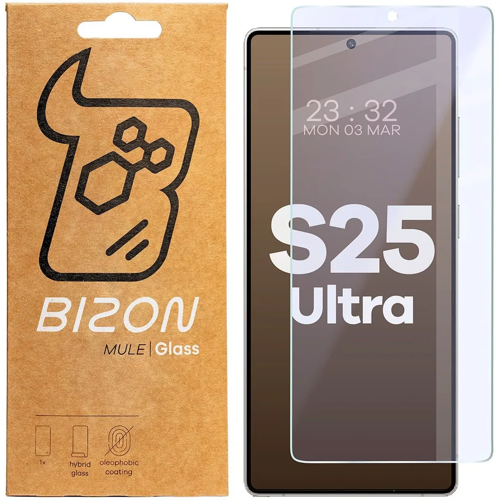 Ochranné sklo Bizon Glass Mule Flexible hybrid glass Samsung Galaxy S25 Ultra