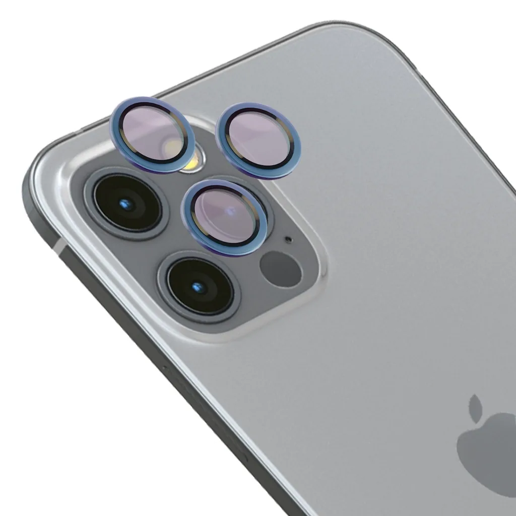 Ochranné sklo Bizon Glass Snap Lens Apple iPhone 12 Pro / 11 Pro / 11 Pro Max marine frame