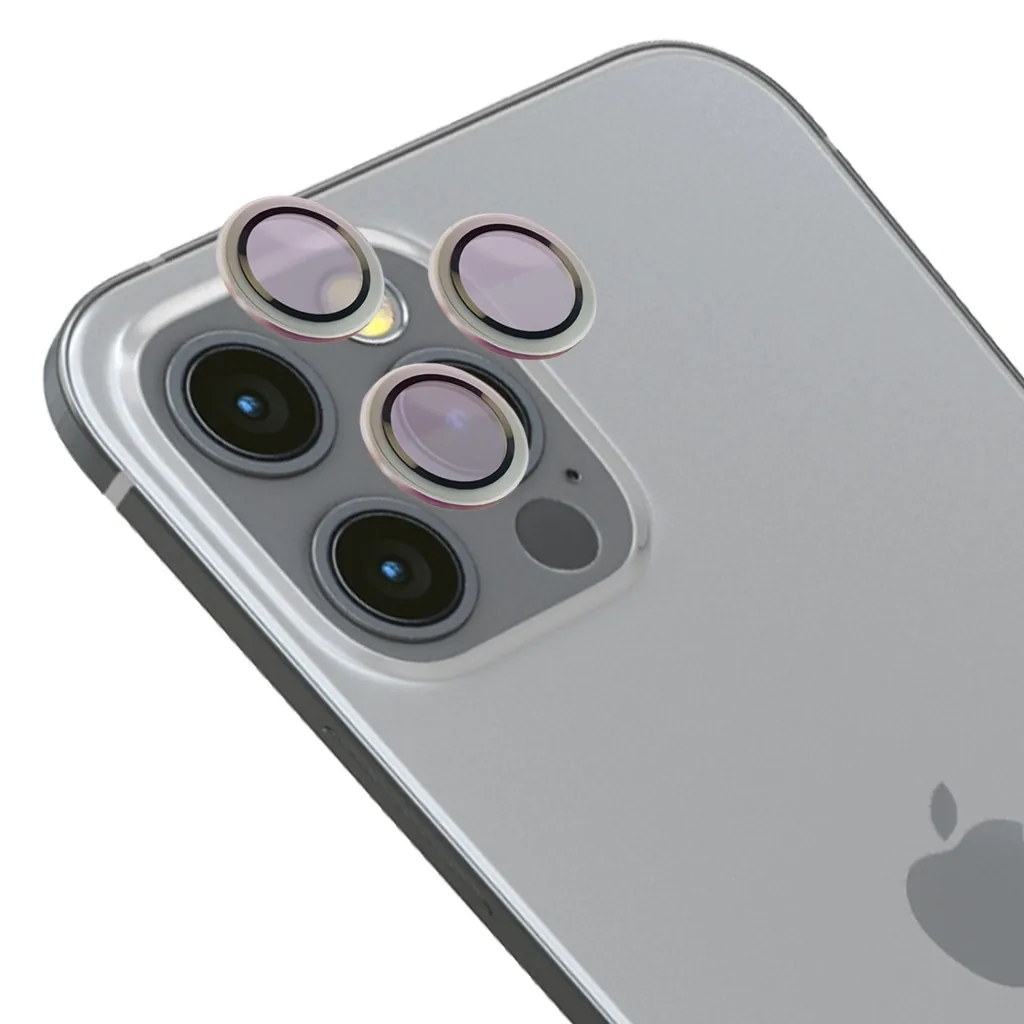 Ochranné sklo Bizon Glass Snap Lens Apple iPhone 12 Pro / 11 Pro / 11 Pro Max silver frame