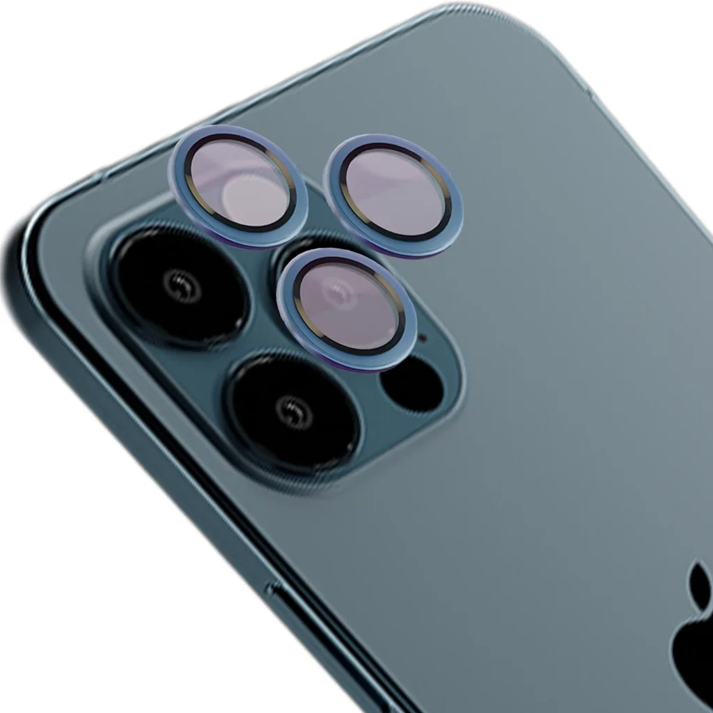 Ochranné sklo Bizon Glass Snap Lens Apple iPhone 12 Pro Max marine frame