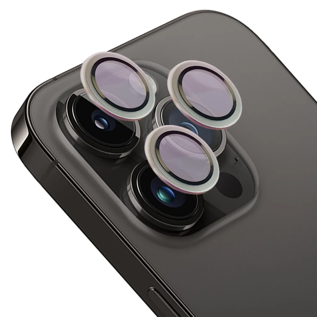 Ochranné sklo Bizon Glass Snap Lens Apple iPhone 14 Pro / 14 Pro Max silver frame