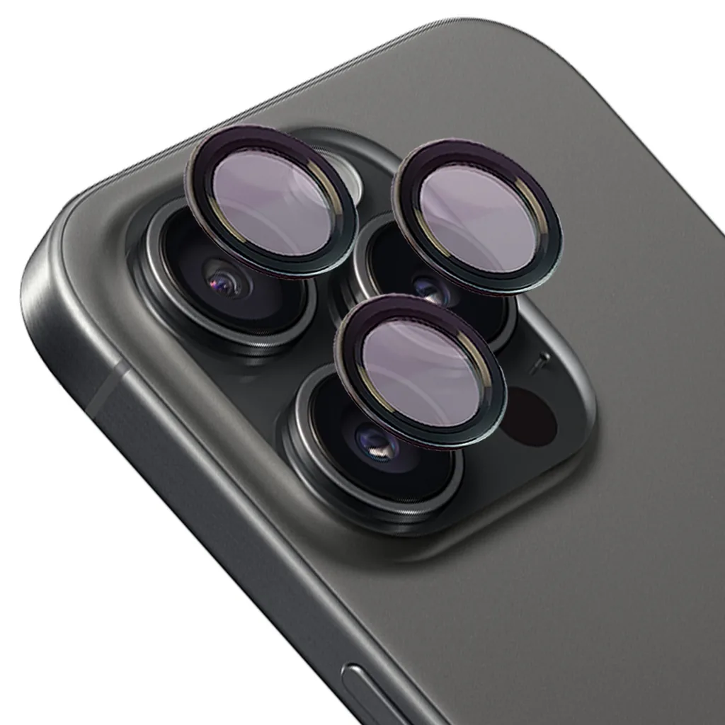 Ochranné sklo Bizon Glass Snap Lens Apple iPhone 15 Pro / 15 Pro Max black