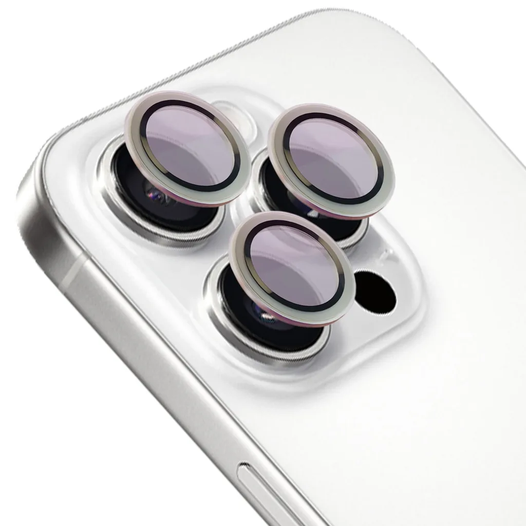 Ochranné sklo Bizon Glass Snap Lens Apple iPhone 16 Pro / 16 Pro Max silver