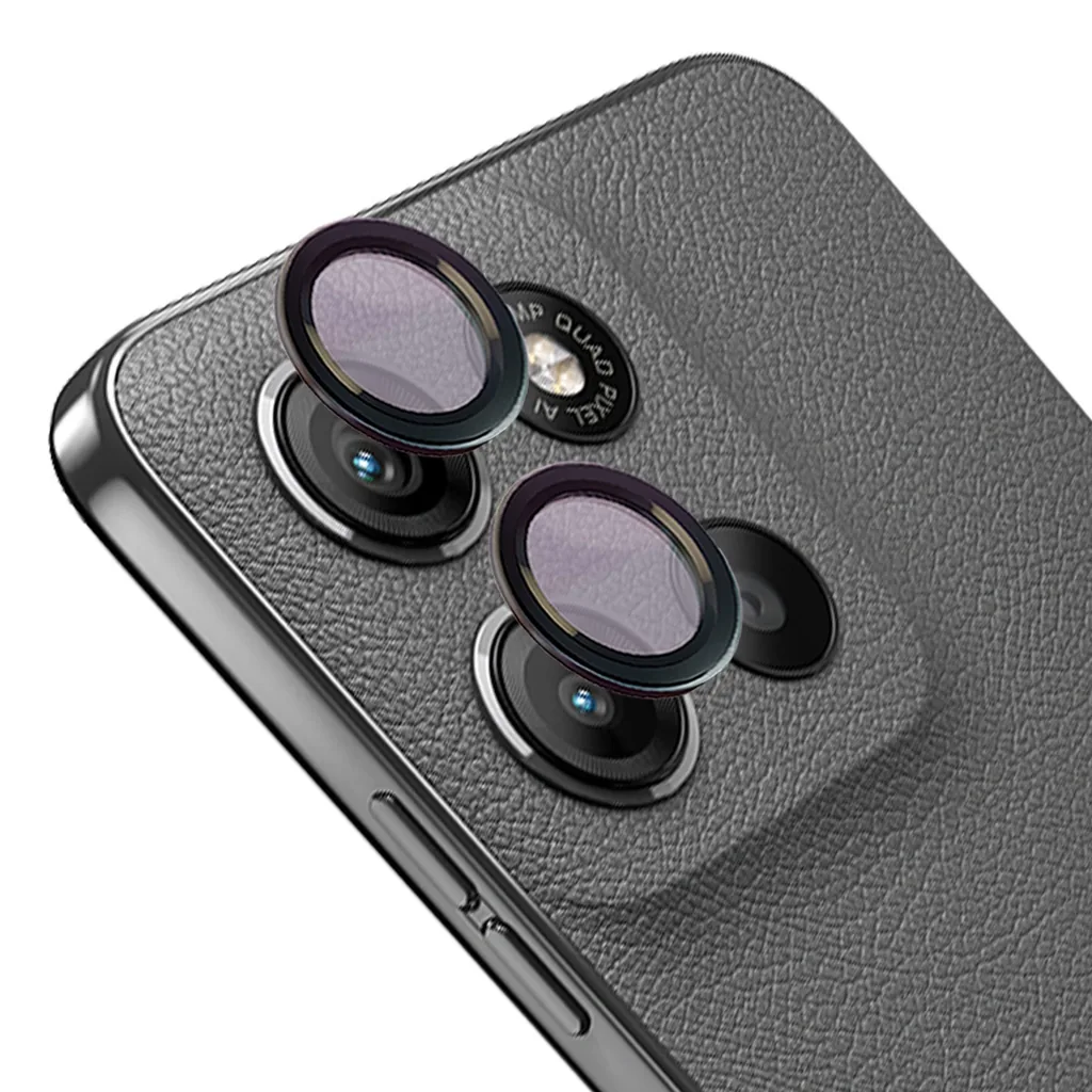 Ochranné sklo Bizon Glass Snap Lens Motorola Moto G15 / G15 Power black frame