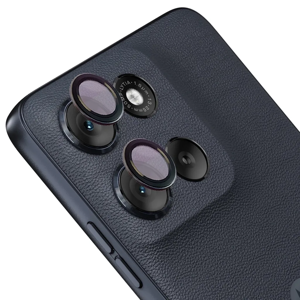 Ochranné sklo Bizon Glass Snap Lens Motorola Moto G56 5G black frame