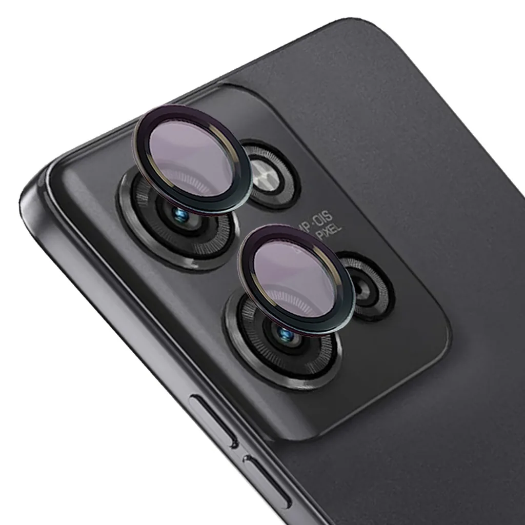 Ochranné sklo Bizon Glass Snap Lens Motorola Moto G75 5G black frame