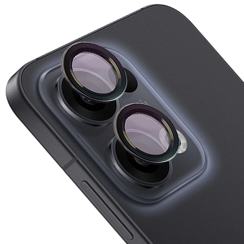 Ochranné sklo Bizon Glass Snap Lens Oppo Reno 13 black frame