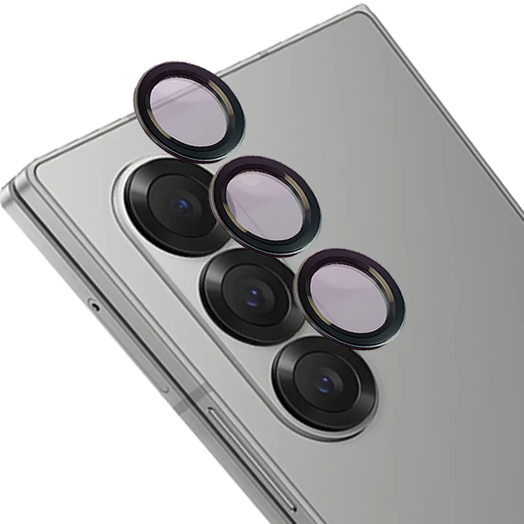 Ochranné sklo Bizon Glass Snap Lens Samsung Galaxy Z Fold6 black frame