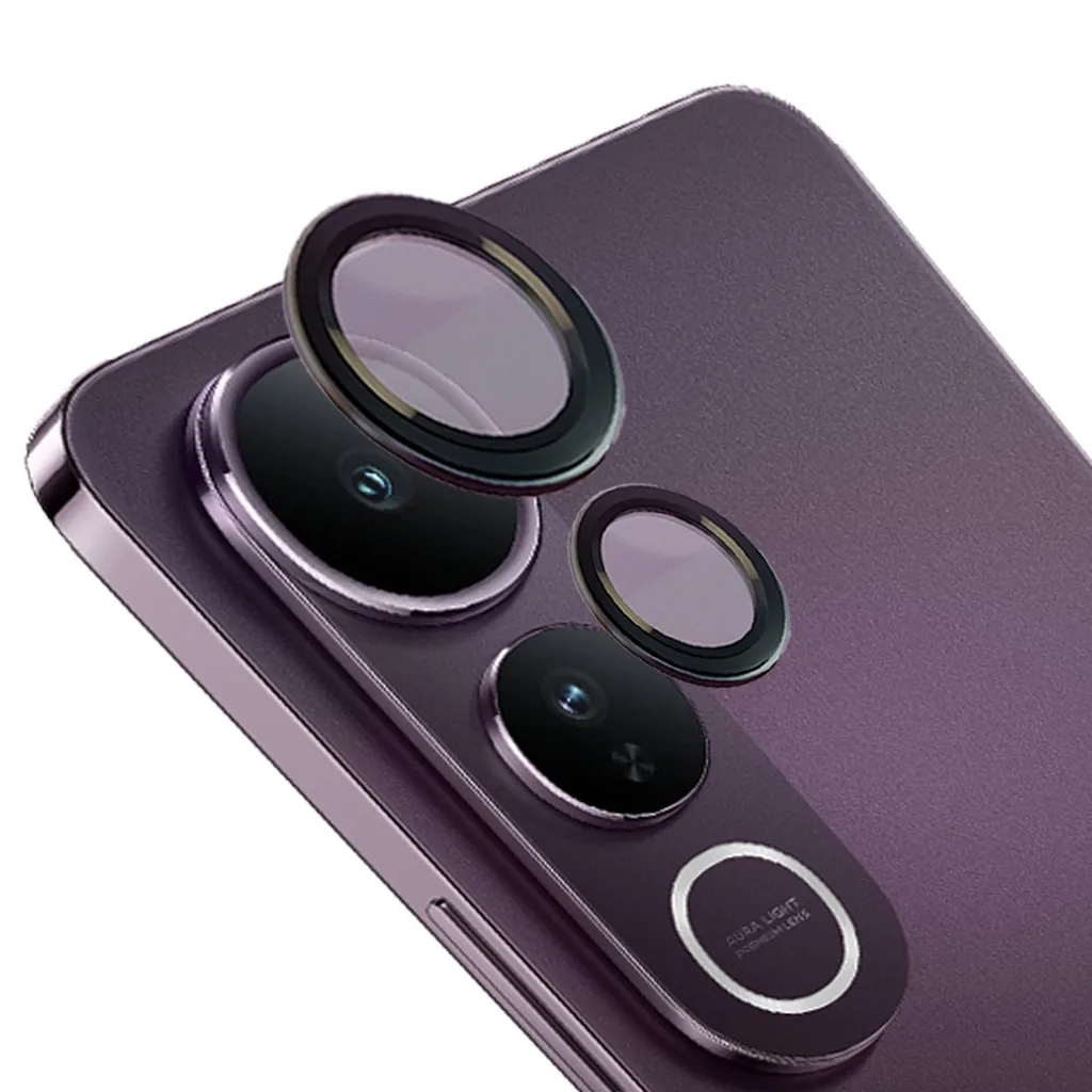 Ochranné sklo Bizon Glass Snap Lens Vivo V50 Lite 4G / 5G black frame