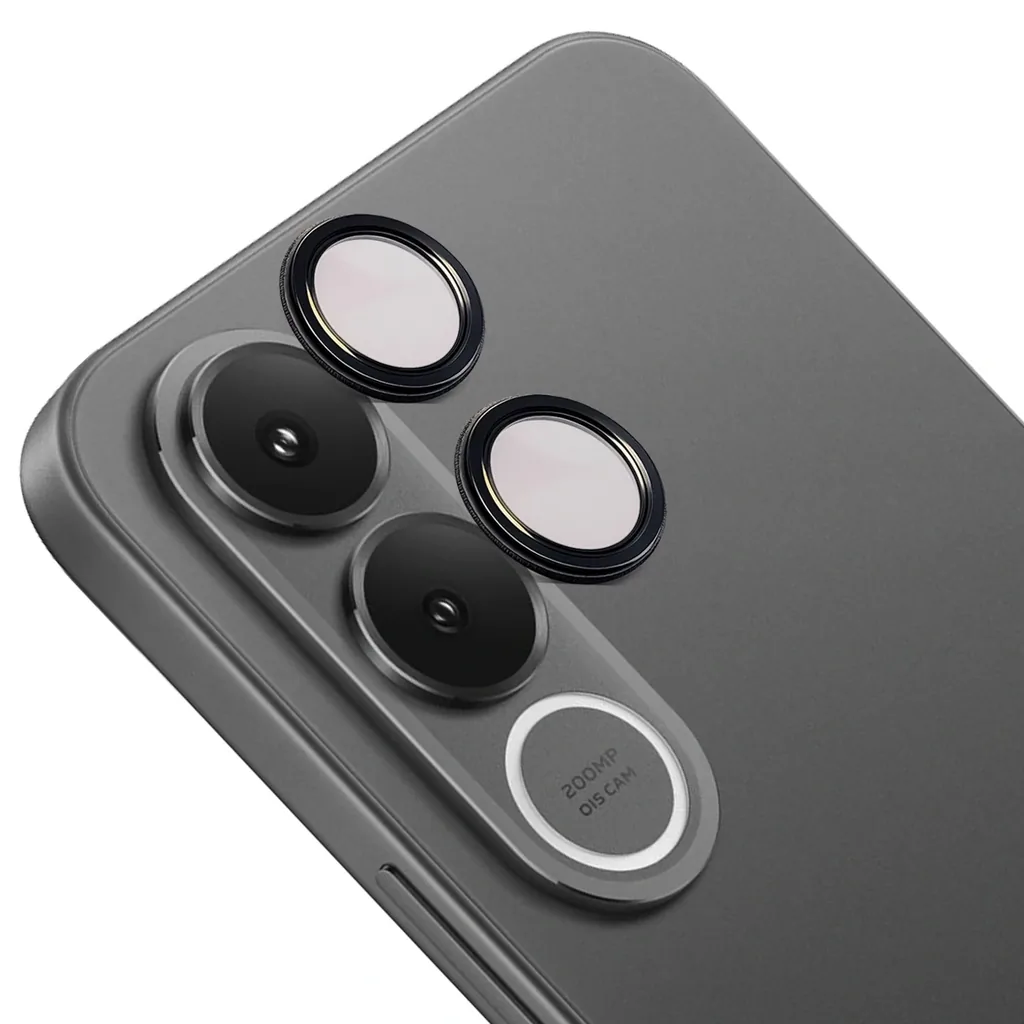 Ochranné sklo Bizon Glass Snap Lens Vivo V70 FE 5G, black frame