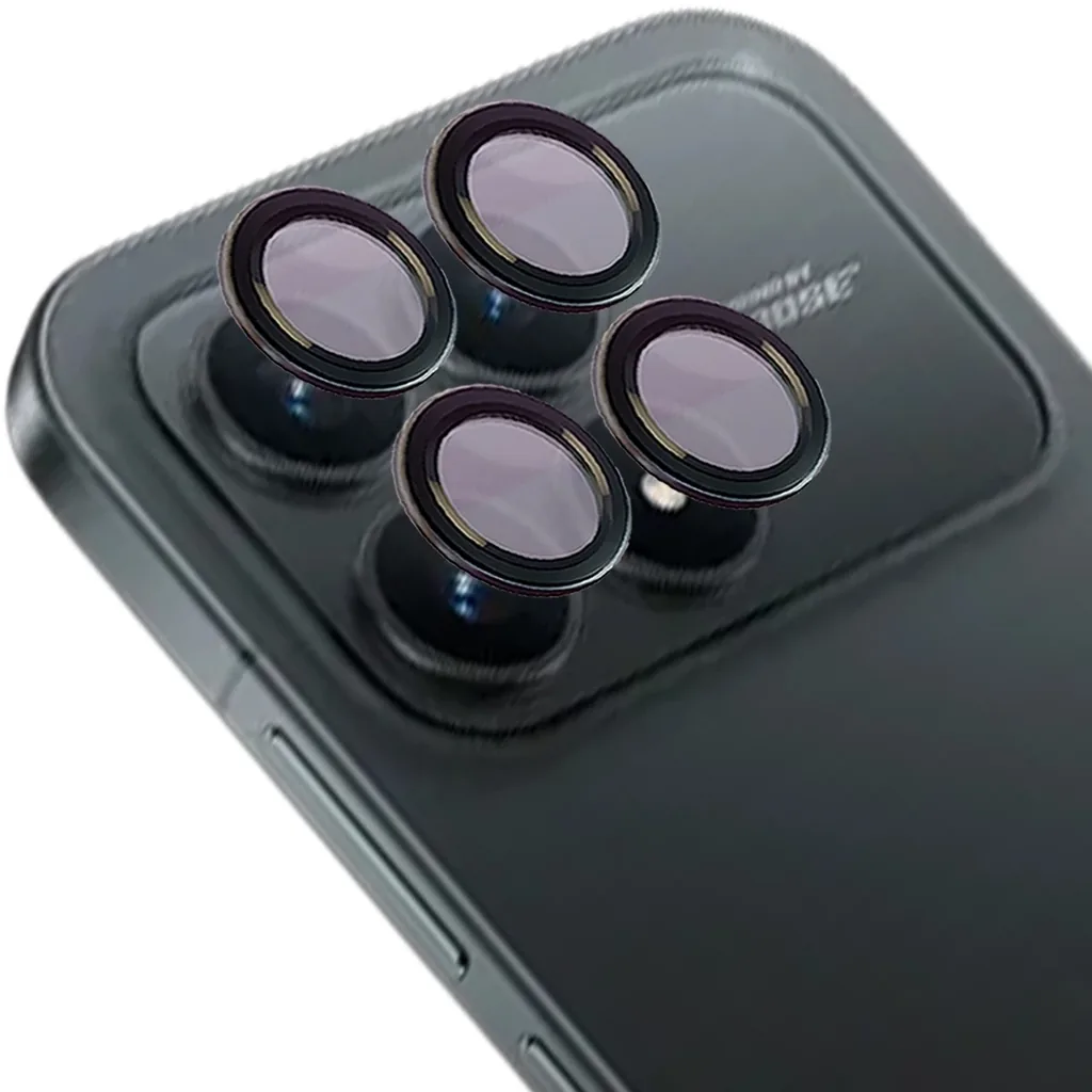 Ochranné sklo Bizon Glass Snap Lens Xiaomi POCO F8 Pro black frame