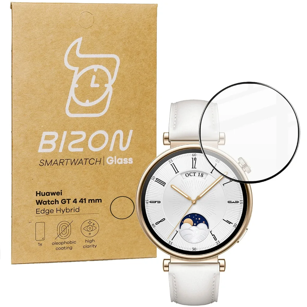 Ochranné sklo Bizon Glass Watch Edge Hybrid Huawei Watch GT 4 41 mm black
