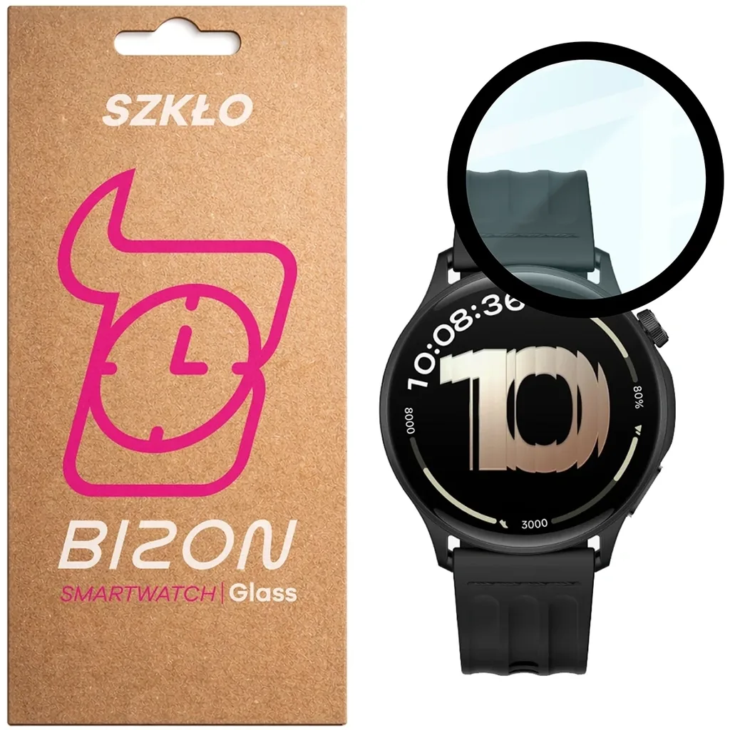 Ochranné sklo Bizon Glass Watch Edge Hybrid OnePlus Watch Lite 45 mm black