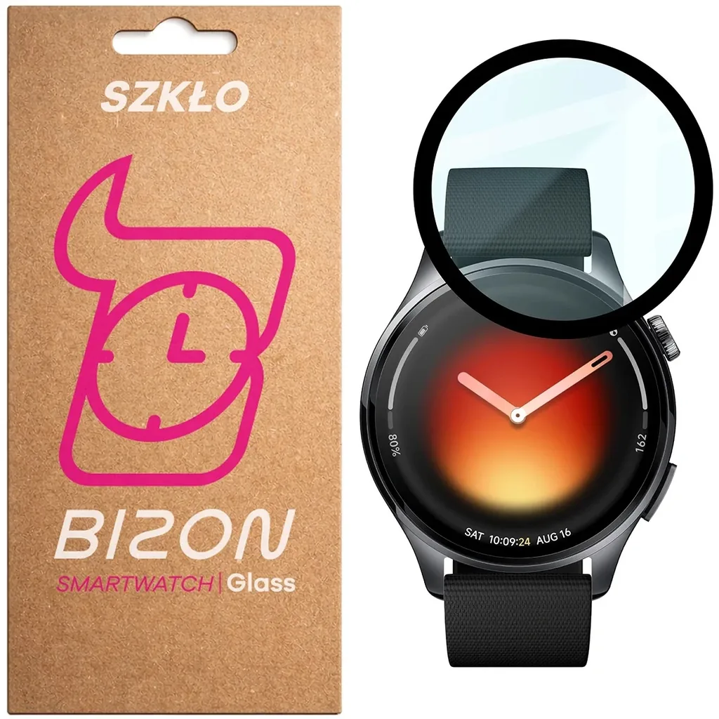 Ochranné sklo Bizon Glass Watch Edge Hybrid Xiaomi Watch 5, black