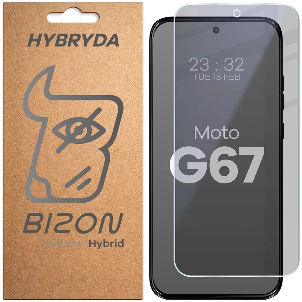 Ochranné sklo Bizon Hybrid Shadow Motorola Moto G67 5G, matte