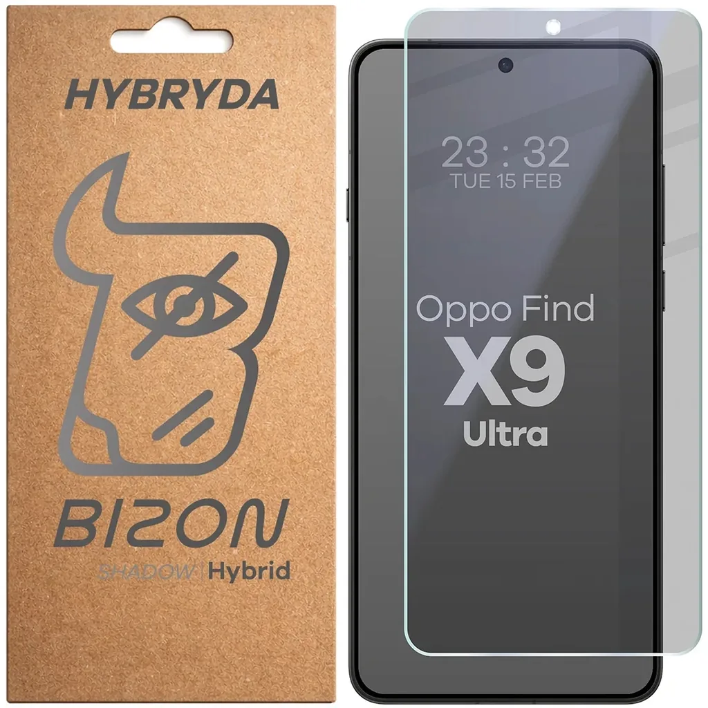 Ochranné sklo Bizon Hybrid Shadow Oppo Find X9 Ultra, matte