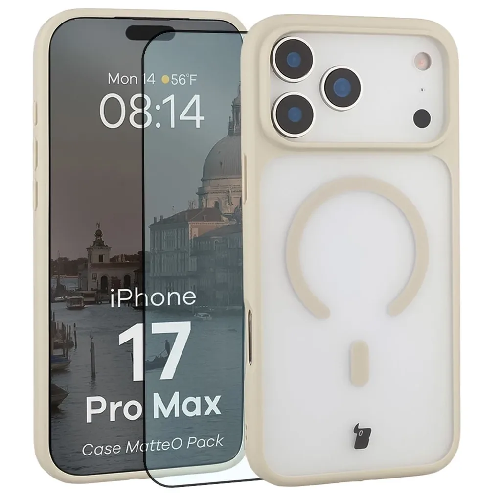 Kryt Bizon MatteO Magnetic Pack Apple iPhone 17 Pro Max smoky beige