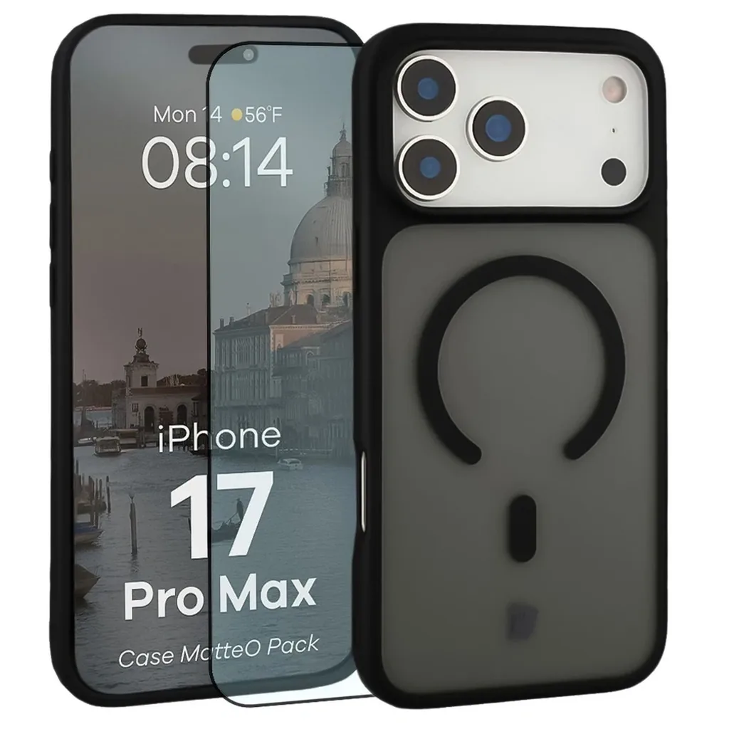 Kryt Bizon MatteO Magnetic Pack Apple iPhone 17 Pro Max smoky black