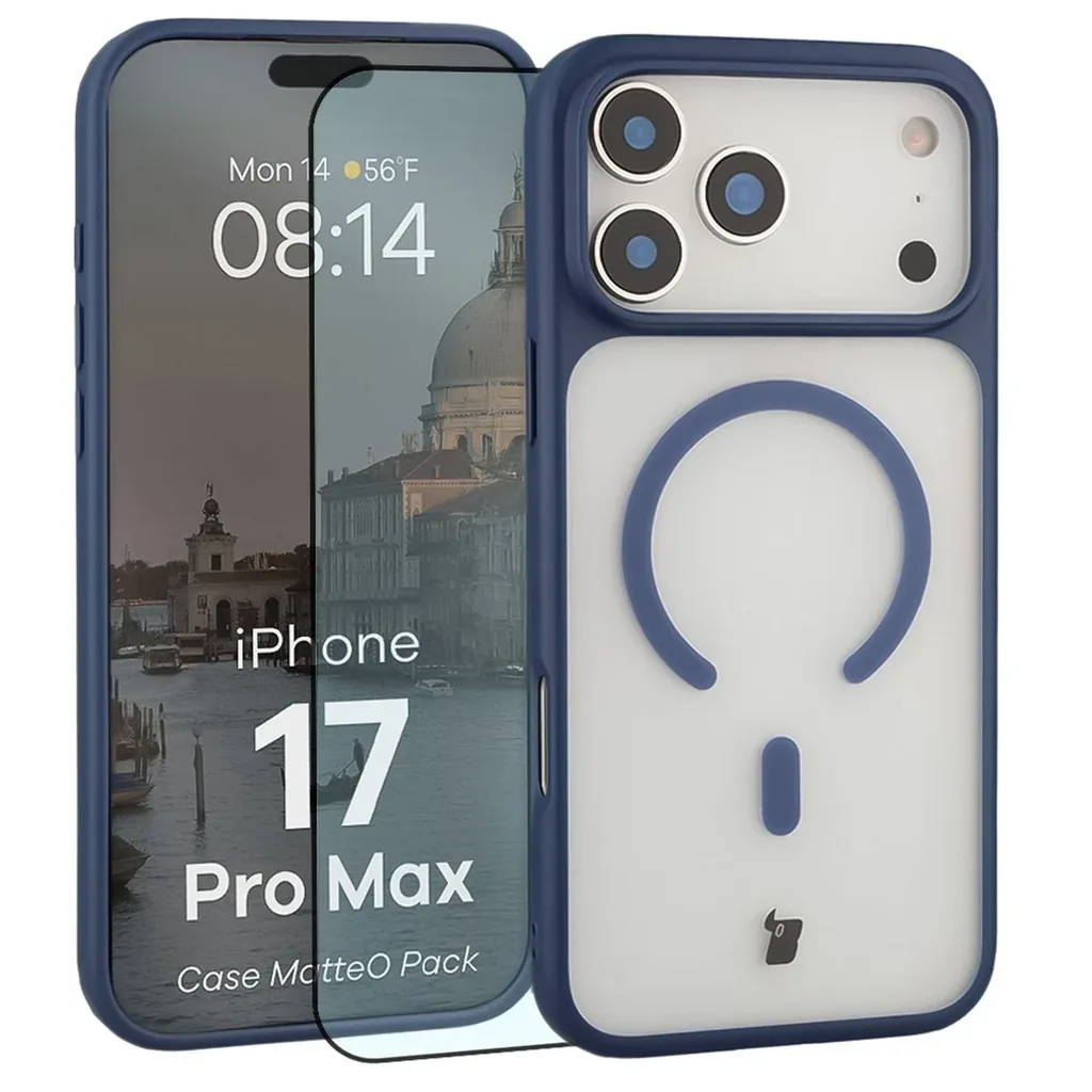 Kryt Bizon MatteO Magnetic Pack Apple iPhone 17 Pro Max smoky blue