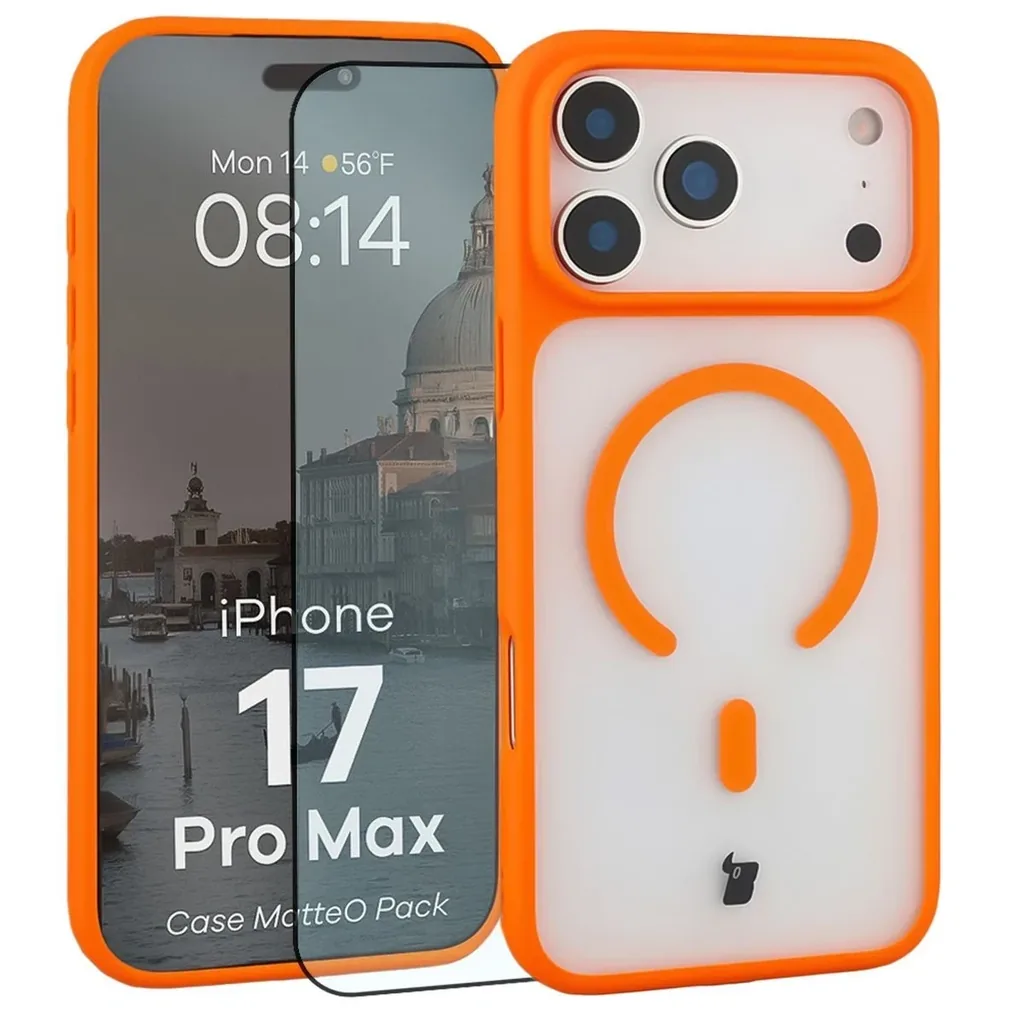Kryt Bizon MatteO Magnetic Pack Apple iPhone 17 Pro Max smoky orange