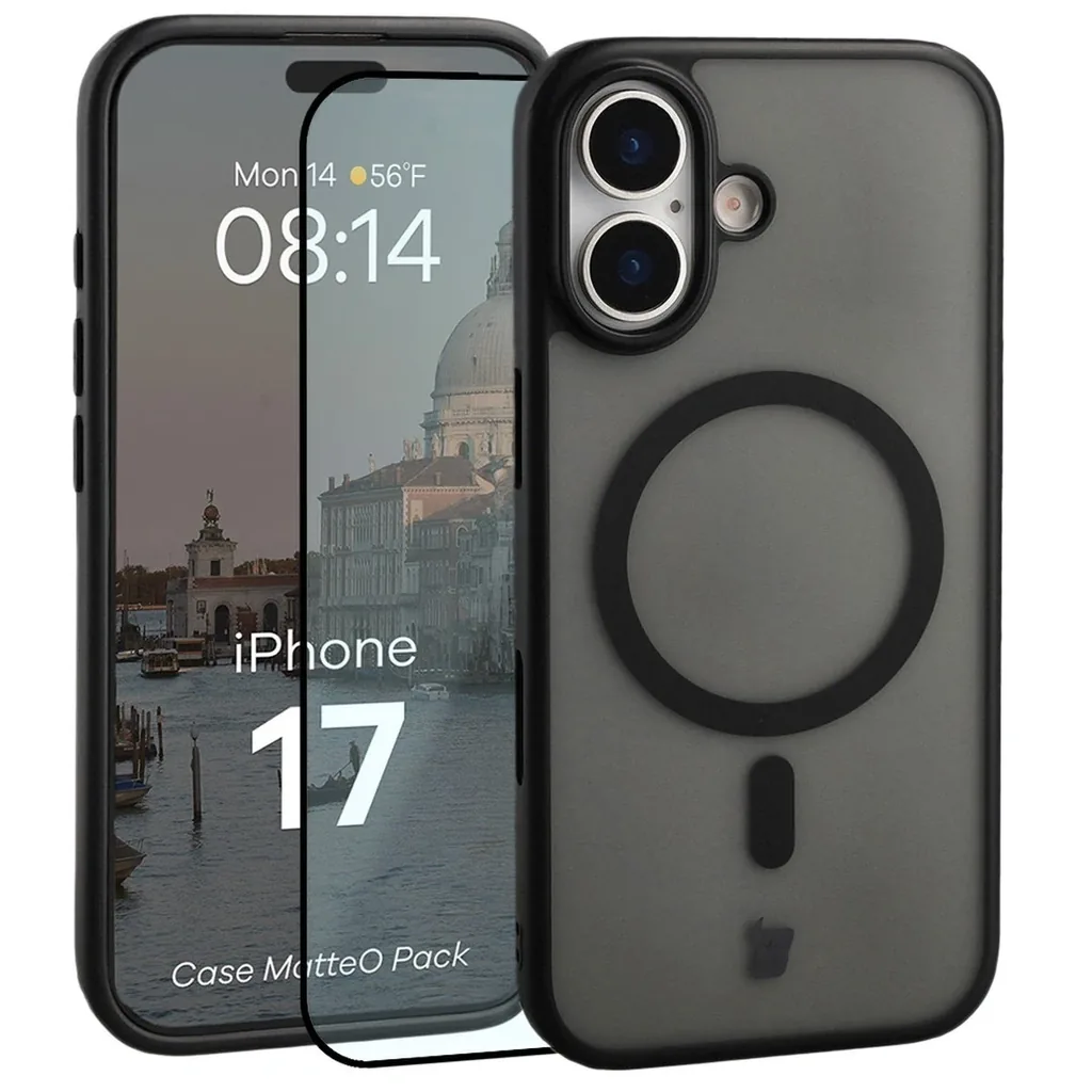 Kryt Bizon MatteO Magnetic Pack Apple iPhone 17 smoky black
