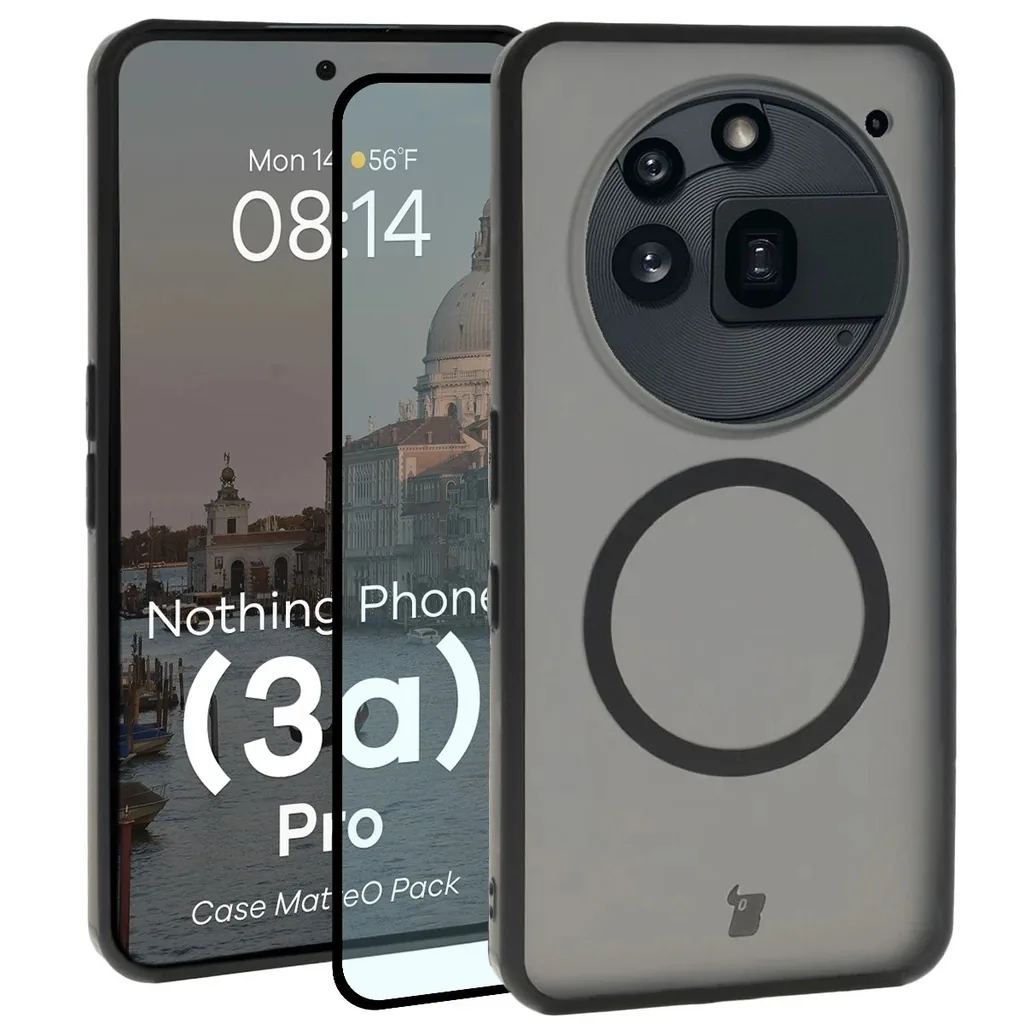 Kryt Bizon MatteO Magnetic Pack Nothing Phone (3a) Pro, smoky black