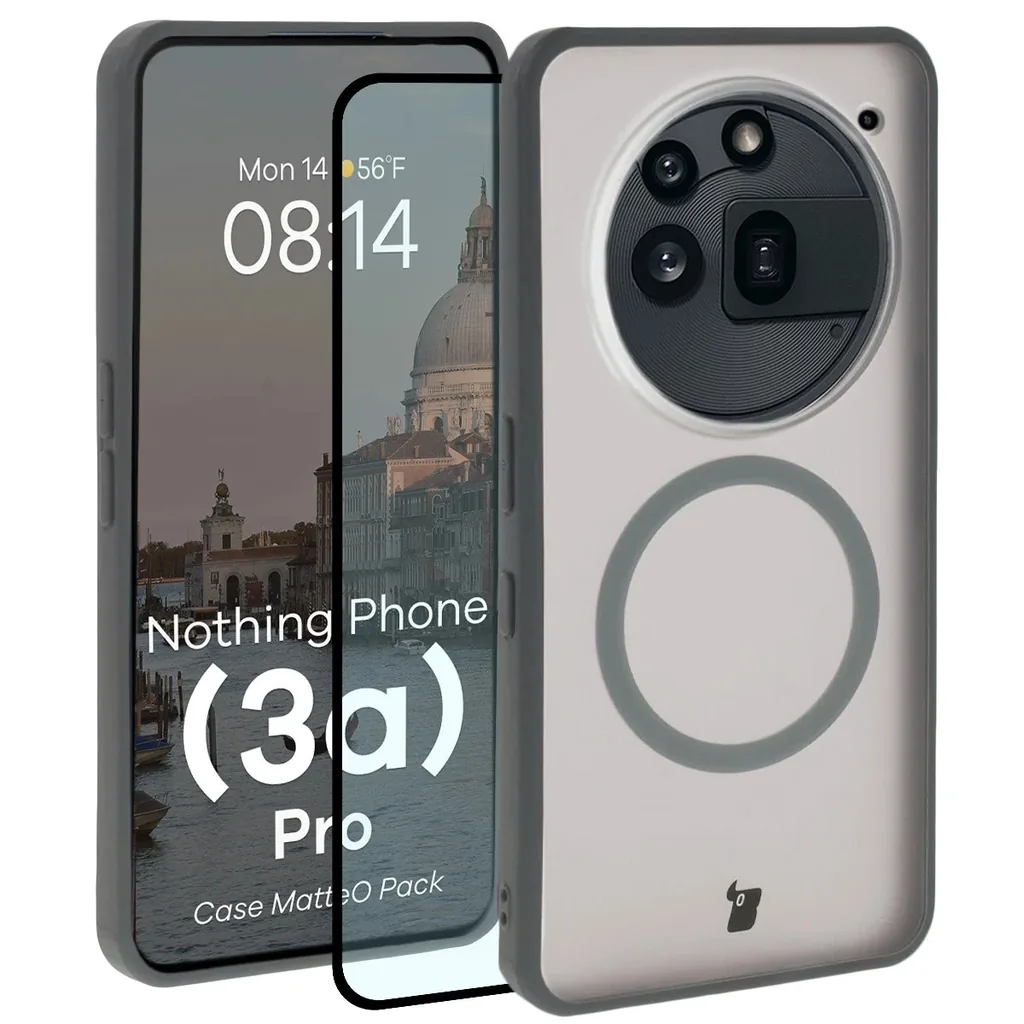 Kryt Bizon MatteO Magnetic Pack Nothing Phone (3a) Pro, smoky gray