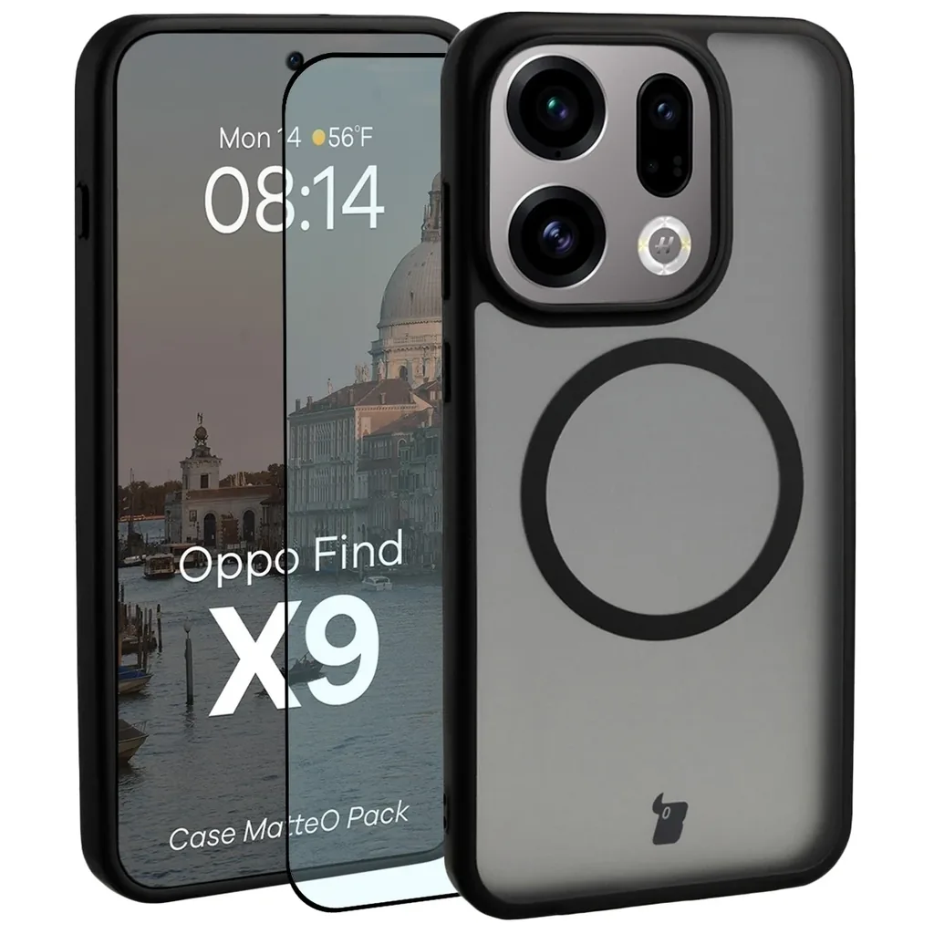 Kryt Bizon MatteO Magnetic Pack Oppo Find X9, smoky black