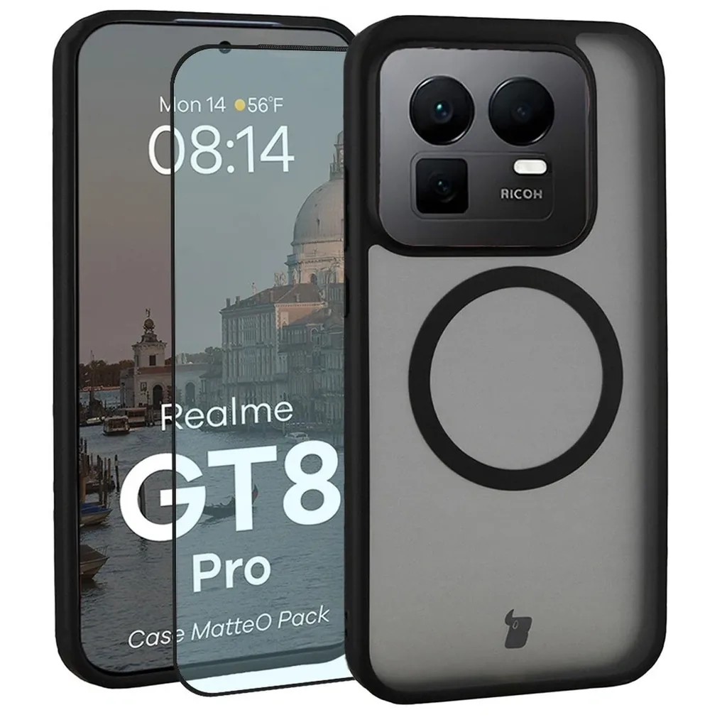 Kryt Bizon MatteO Magnetic Pack Realme GT 8 Pro smoky black