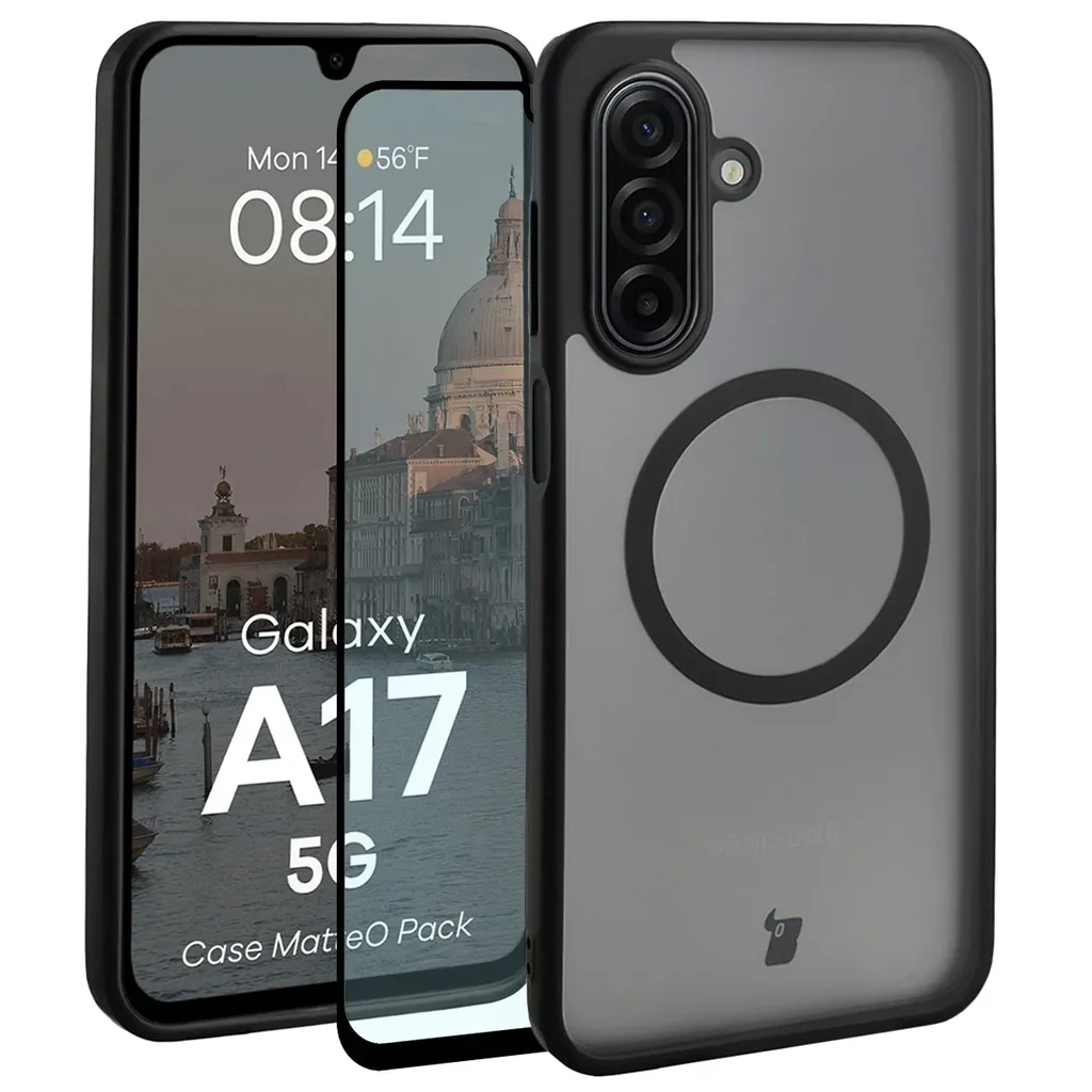 Kryt Bizon MatteO Magnetic Pack Samsung Galaxy A17 5G, smoky black