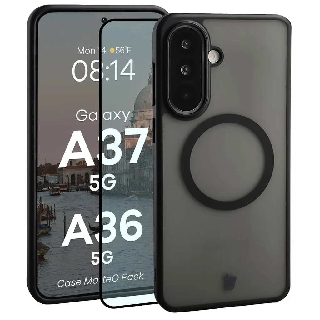 Kryt Bizon MatteO Magnetic Pack Samsung Galaxy A37 5G / A36 5G smoky black