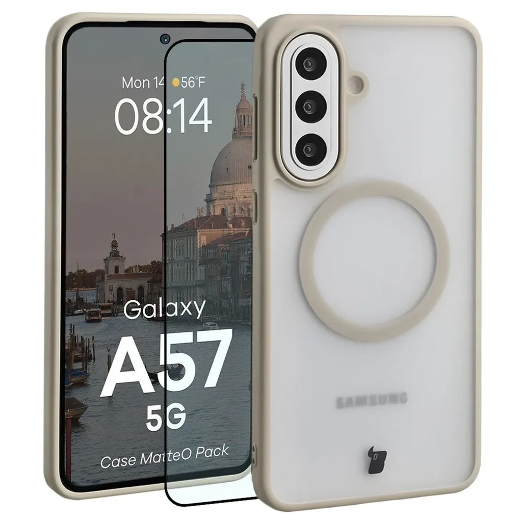 Kryt Bizon MatteO Magnetic Pack Samsung Galaxy A57 5G smoky beige