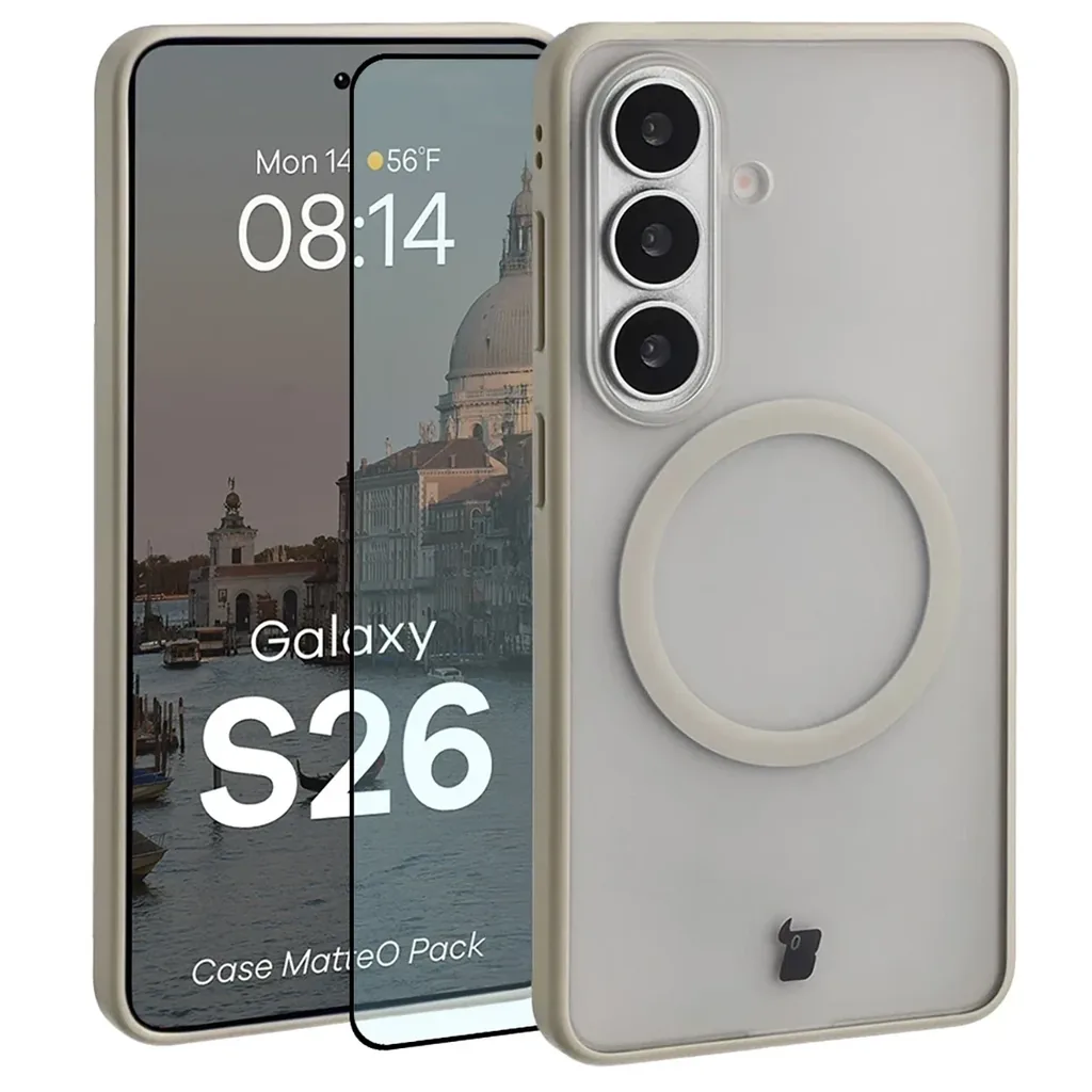 Kryt Bizon MatteO Magnetic Pack Samsung Galaxy S26 smoky beige