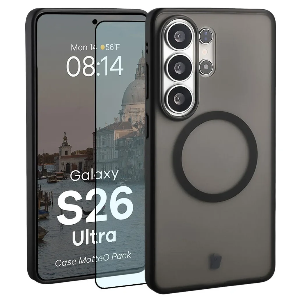Kryt Bizon MatteO Magnetic Pack Samsung Galaxy S26 Ultra smoky black