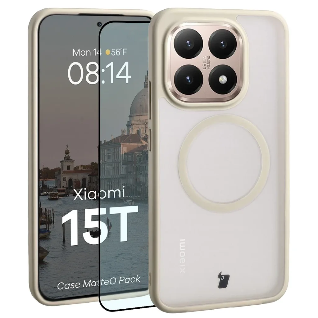 Kryt Bizon MatteO Magnetic Pack Xiaomi 15T, smoky beige