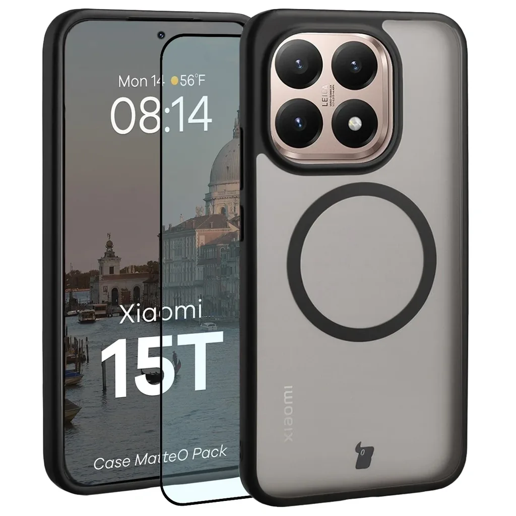 Kryt Bizon MatteO Magnetic Pack Xiaomi 15T, smoky black