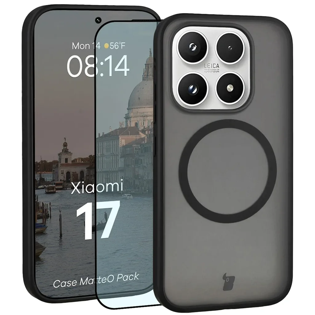 Kryt Bizon MatteO Magnetic Pack Xiaomi 17, smoky black