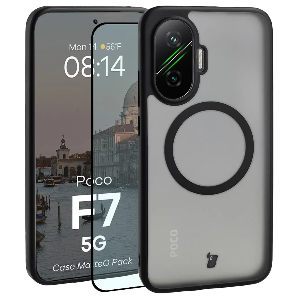 Kryt Bizon MatteO Magnetic Pack Xiaomi POCO F7, smoky black